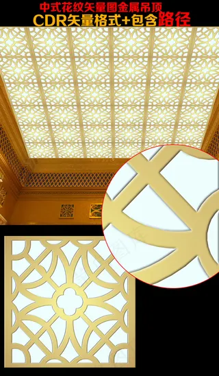 流行花纹吊顶设计