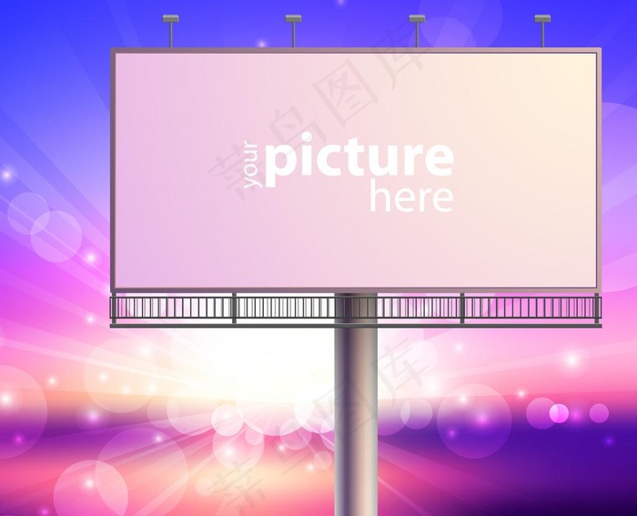 公路户外广告牌矢量图图片