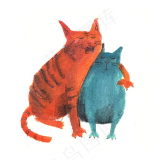 卡通水彩可爱招财猫png素材图片