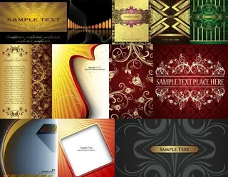 12款欧式花纹背景矢量素材图片