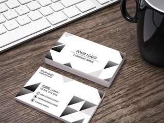 黑白灰商务时尚名片
