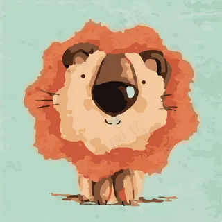 童装无袖裙狮子图案设计