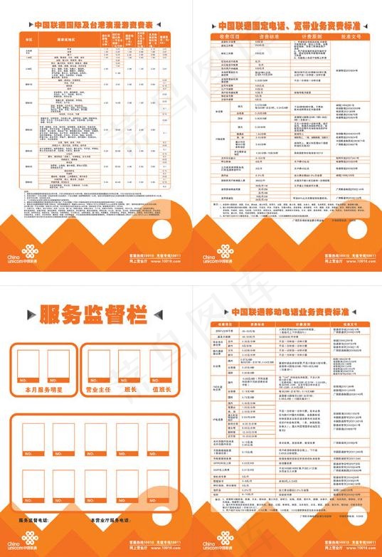 中国联通上墙牌图片cdr矢量模版下载