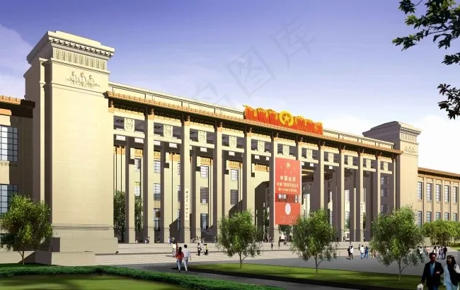 人民大会堂效果图psd模版下载