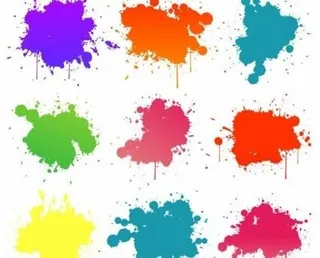 在白色的背景色斑点的向量集