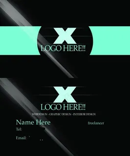 时尚黑色艺术名片