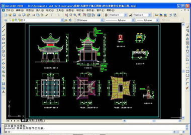 四方重檐亭全套施工图CAD图纸免费...