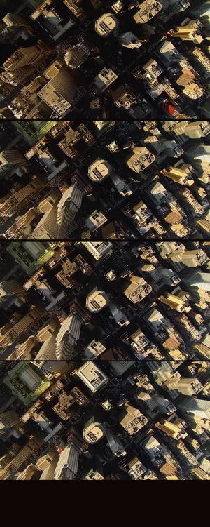 俯拍城市大楼视频