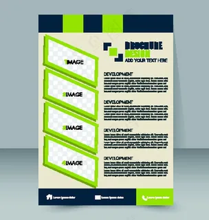 绿色方框宣传单模板图片图片
