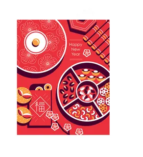 8套鸡年唯美矢量设计背景