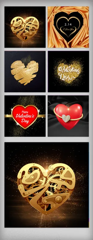 黑色情人情主图素材