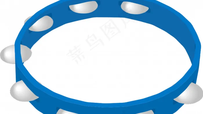 蓝色的手鼓矢量图