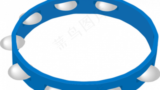 蓝色的手鼓矢量图