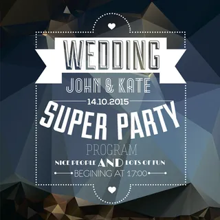 婚礼贺卡梦幻背景矢量素材