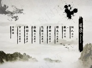 中国风画册目录