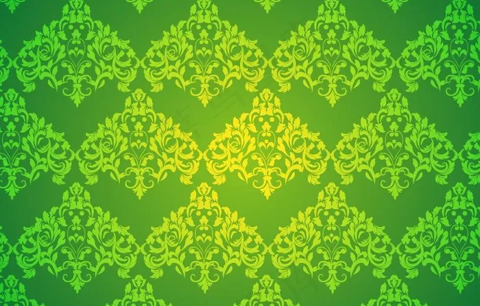 绿色花纹图片eps,ai矢量模版下载
