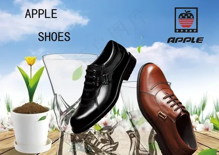 苹果皮鞋图片