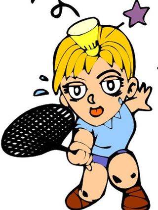 羽毛球 卡通运动人物图片