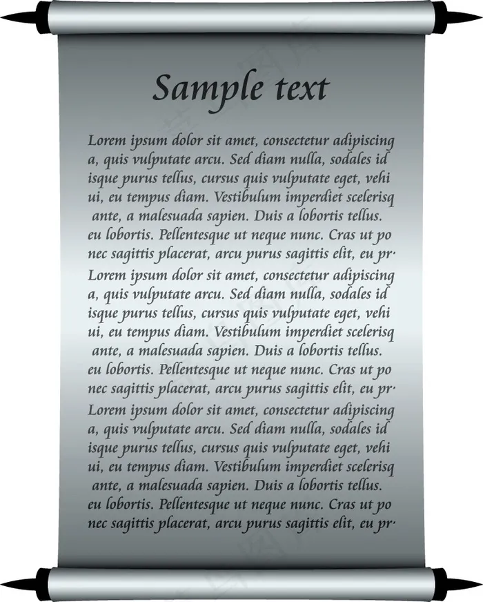 画轴纸卷矢量图下载eps,ai矢量模版下载