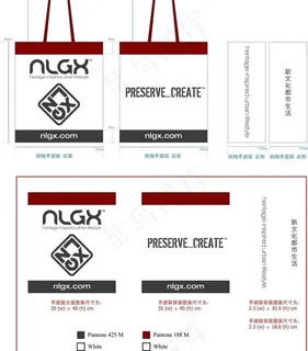 nlgx购物袋展开图图片