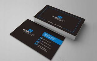 大气黑色高档名片