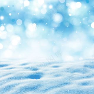 梦幻背景与雪地背景