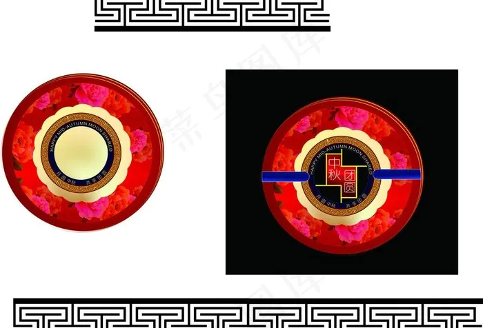 月饼盒子包装图片cdr矢量模版下载