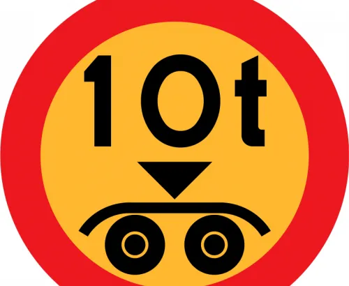 10吨的有效载荷向量的路标