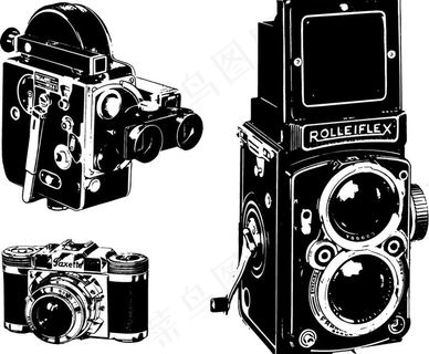 3款老爷相机矢量素材图片