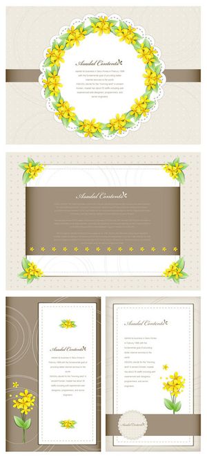 简约清新卡片模板矢量素材