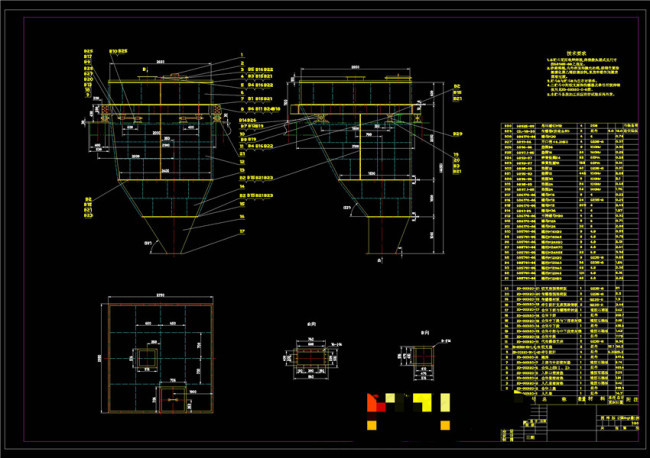 大料仓详图机械图纸