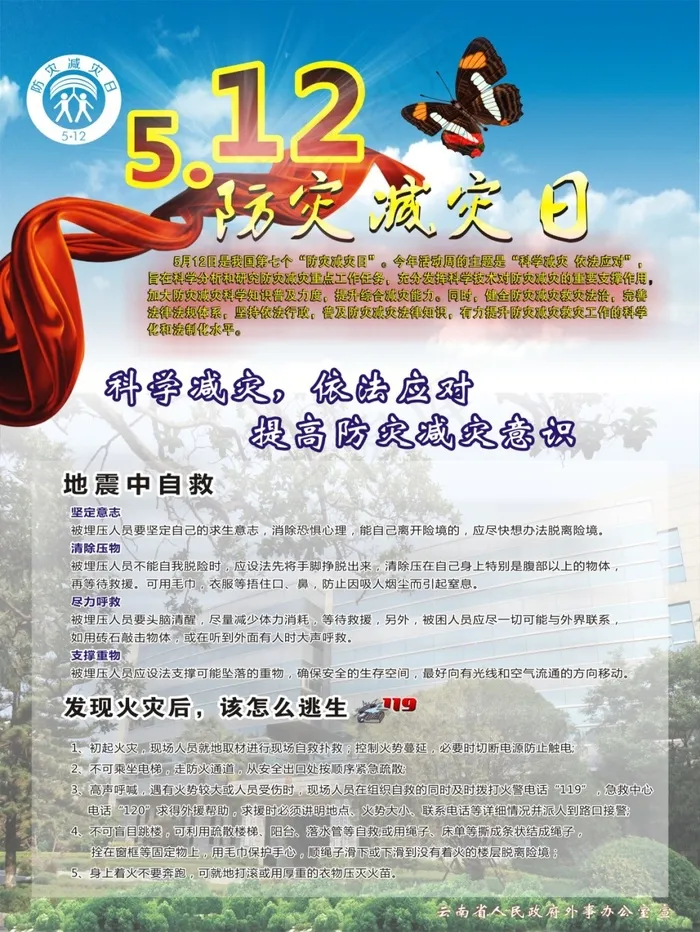 防灾减灾日(600X800)cdr矢量模版下载