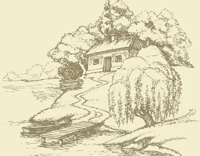 画山水田园向量集03 画山水田园向量集03