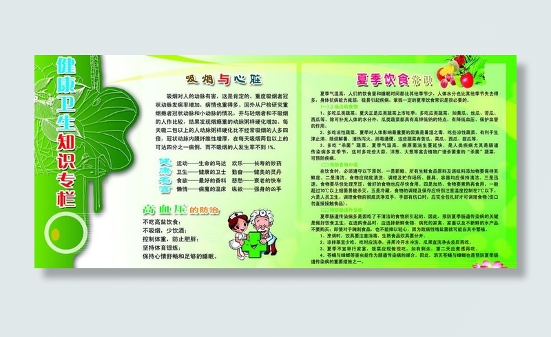 健康卫生知识宣传栏图片(5512X2756(DPI:70))psd模版下载