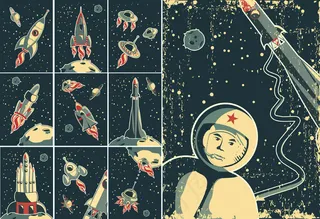 卡通航天插画矢量