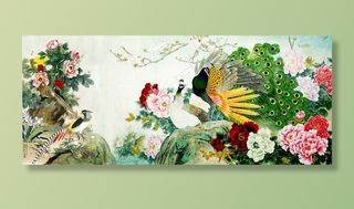 室内彩平图块-花鸟-素材