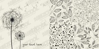 多款简约植物背景矢量素材