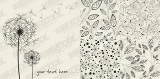 多款简约植物背景矢量素材