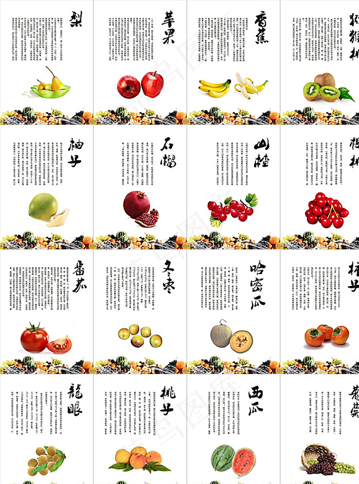 水果简介图片cdr矢量模版下载