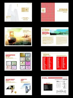 建筑企业画册设计矢量素材