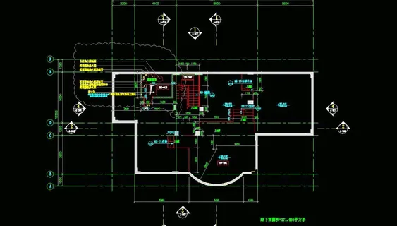 b2型别墅地下室平面图片