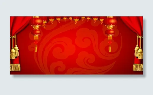 新年喜庆红色海报背景
