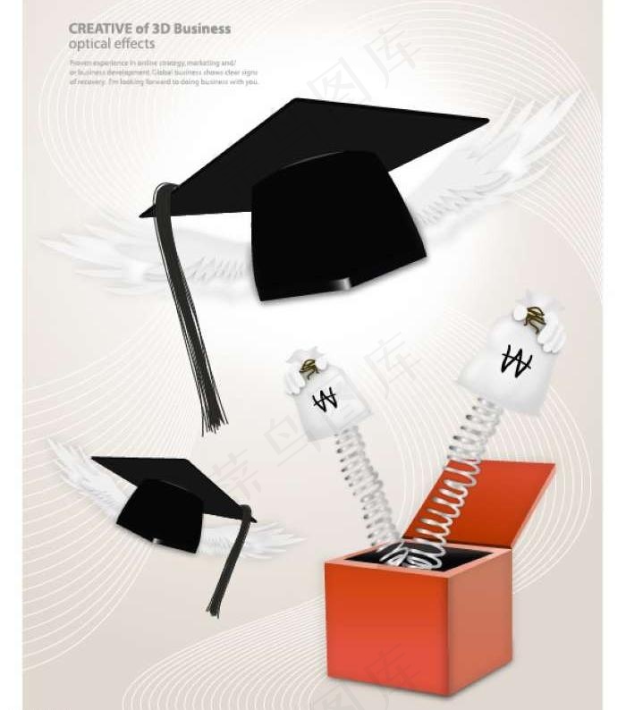 学位帽背景图片