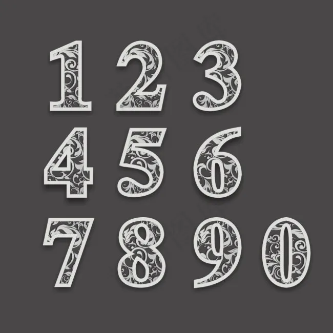 典雅阿拉伯数字cdr矢量模版下载