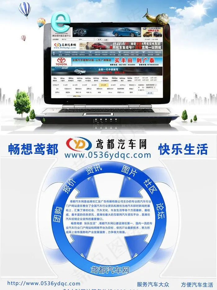 汽车网站宣传图片(2480X3508(DPI:300))psd模版下载
