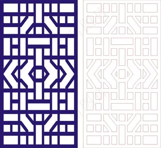 矢量镂空花纹边框底纹中式