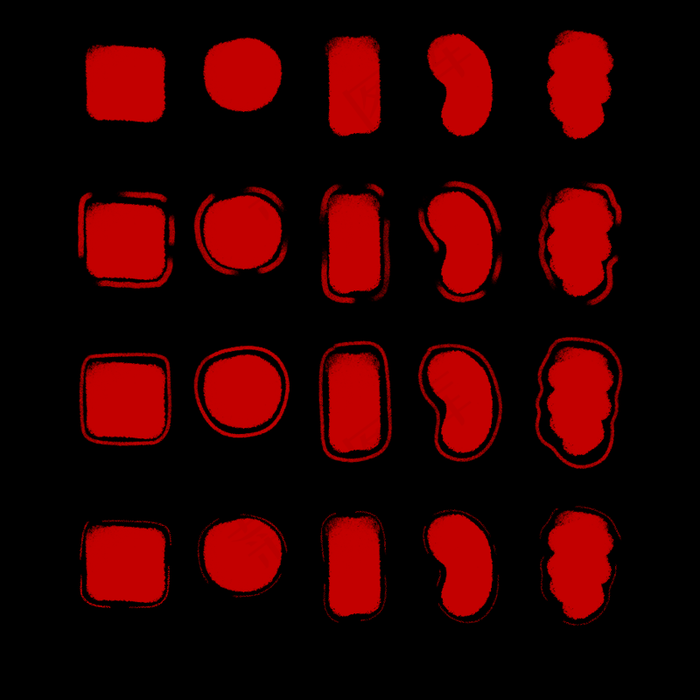 中国风印章边框中式文字框手绘元素免扣