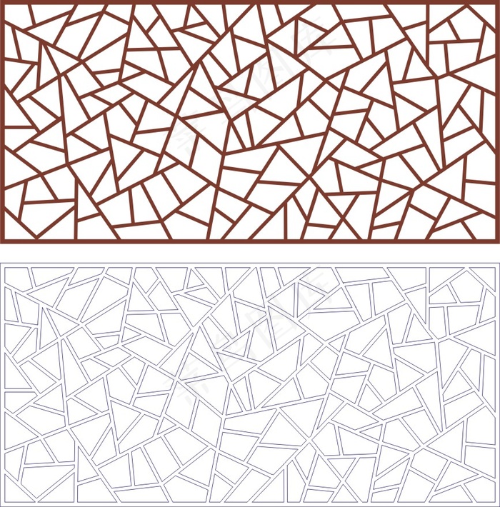 矢量镂空花纹边框底纹中式