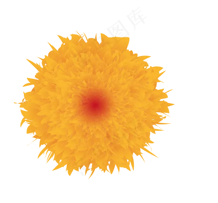 橙色免扣元素橙色花ai矢量模版下载