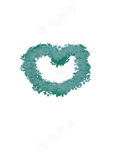 清新双层爱心图案